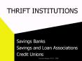 THRIFT INSTITUTIONS PowerPoint PPT Presentation