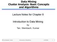 Data Mining Cluster Analysis: Basic Concepts and Algorithms