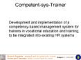 Competent-sys-Trainer PowerPoint PPT Presentation