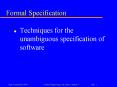 Formal Specification PowerPoint PPT Presentation