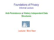 Lecturer: Moni Naor PowerPoint PPT Presentation