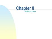 Testing a class