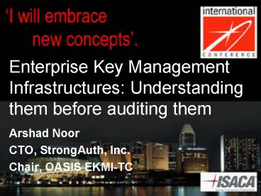 Enterprise Key Management Infrastructures: Understanding them before auditing them