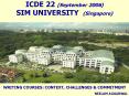 ICDE 22 September 2006 SIM UNIVERSITY Singapore PowerPoint PPT Presentation