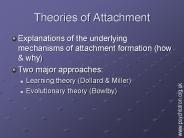 Theories of Attachment