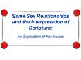 Same Sex Relationships and the Interpretation of Scripture: PowerPoint PPT Presentation