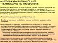 AUDITION AND CASTING POLICIES PowerPoint PPT Presentation