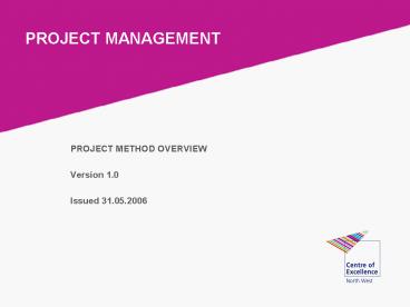 PROJECT MANAGEMENT