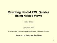 Rewriting Nested XML Queries Using Nested Views
