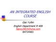 AN INTEGRATED ENGLISH COURSE PowerPoint PPT Presentation