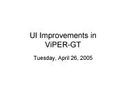 UI Improvements in ViPER-GT