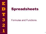 Spreadsheets