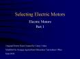 Selecting Electric Motors PowerPoint PPT Presentation
