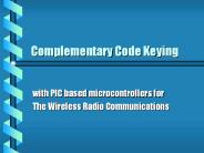 Complementary Code Keying