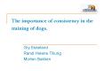 The importance of consistency in the training of dogs' PowerPoint PPT Presentation