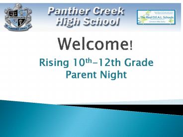 Rising 10th12th Grade Parent Night