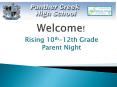 Rising 10th12th Grade Parent Night PowerPoint PPT Presentation