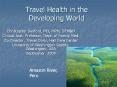Travel Health in the Developing World PowerPoint PPT Presentation