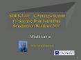 SDDS2000 : A Prototype System for Scalable Distributed Data Structures on Windows 2000 PowerPoint PPT Presentation