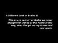 A Different Look at Psalm 23 PowerPoint PPT Presentation