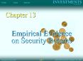 Empirical Evidence on Security Returns PowerPoint PPT Presentation