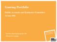 Gaming Portfolio PowerPoint PPT Presentation