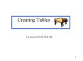 Creating Tables PowerPoint PPT Presentation