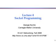 Lecture 4 Socket Programming