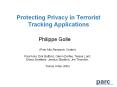 Protecting Privacy in Terrorist Tracking Applications PowerPoint PPT Presentation