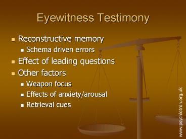 Eyewitness Testimony