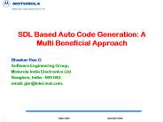 SDL Based Auto Code Generation: A Multi Beneficial Approach