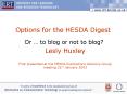 Options for the HESDA Digest PowerPoint PPT Presentation