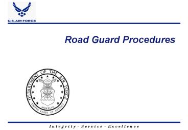 Road Guard Procedures