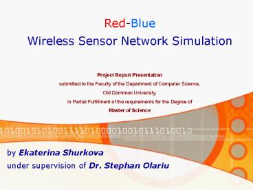 RedBlue Wireless Sensor Network Simulation