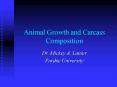 Animal Growth and Carcass Composition PowerPoint PPT Presentation