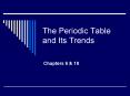 The Periodic Table and Its Trends PowerPoint PPT Presentation