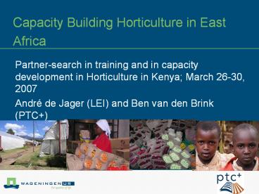 Capacity Building Horticulture in East Africa