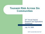 Tsunami Risk Across Six Communities