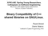 Binary Compatibility of C   shared libraries on GNU/Linux.
