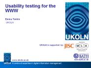 Usability testing for the WWW