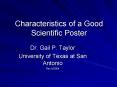 Characteristics of a Good Scientific Poster PowerPoint PPT Presentation
