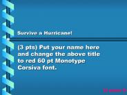 Survive a Hurricane!