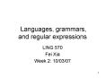 Languages, grammars, and regular expressions PowerPoint PPT Presentation