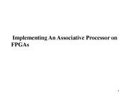 Implementing An Associative Processor on FPGAs