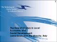 The Role of Clusters in Local Economic and Social Development: some issues from the Marche, Italy PowerPoint PPT Presentation