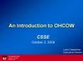 An Introduction to OHCOW PowerPoint PPT Presentation