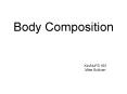 Body Composition PowerPoint PPT Presentation