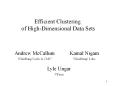 Efficient%20Clustering%20of%20High-Dimensional%20Data%20Sets PowerPoint PPT Presentation