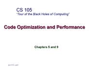 Code Optimization and Performance