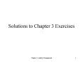 Solutions to Chapter 3 Exercises PowerPoint PPT Presentation
